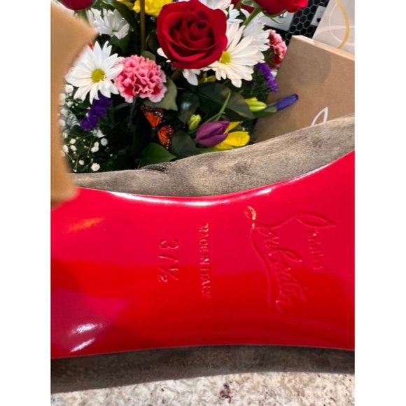 Christian Louboutin So Eleonor Velour Ankle Boots in Silex Gray EU:37.5/US:7.5 - Picture 10 of 12